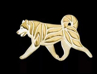 Broches de perro Alaskan Malamute