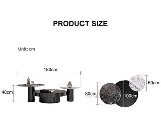 Juego de tres mesas de centro redondas