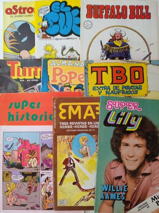 LOTE 9 COMICS SIN USAR AÑOS 70-80 COLECCIONISTAS