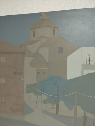 Gran cuadro óleo Antonio Agulló, Elche