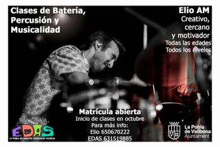Clases de batería, percusión y musicalidad