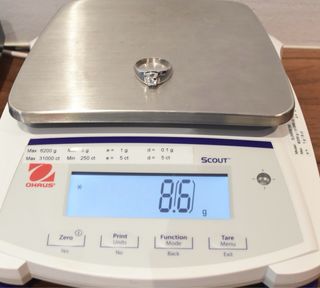 SOLITARIO DE ORO BLANCO 18K/8.6Gr