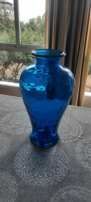 Jarrón decorativo azul
