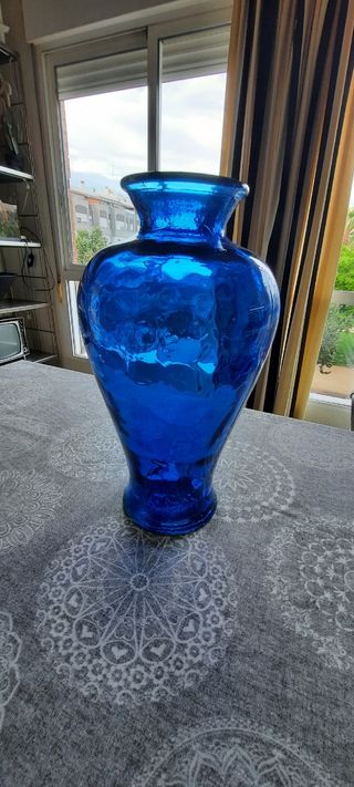 Jarrón decorativo azul