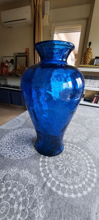 Jarrón decorativo azul