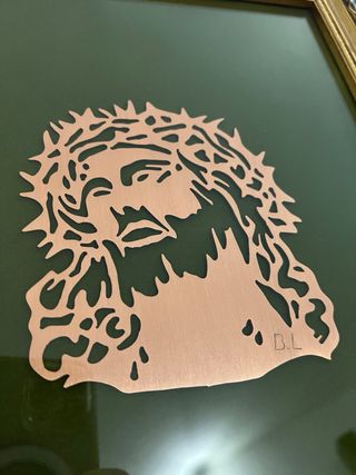 Quadro con gesù fatto a mano