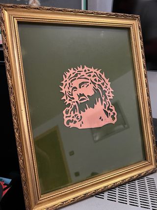 Quadro con gesù fatto a mano