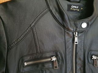 Cazadora negra piel sintética Only Onlbandit 36