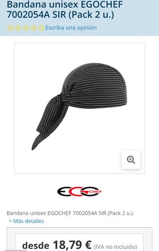 2 Gorros cocina (bandana)