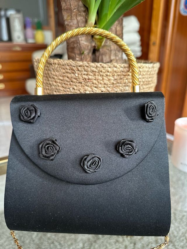 Borsa da festa nera a tracolla