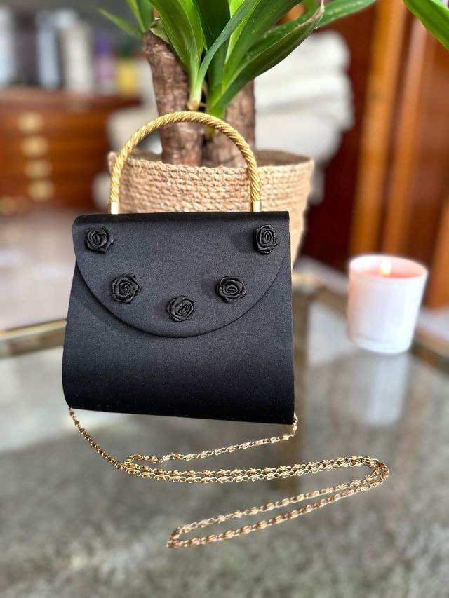 Borsa da festa nera a tracolla