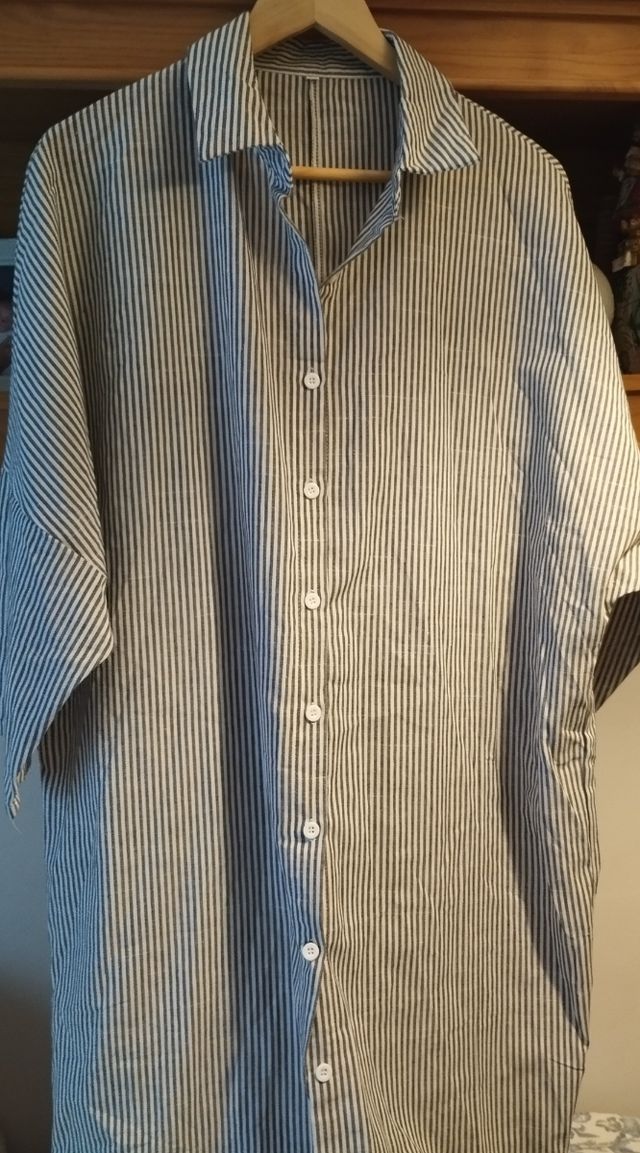 Vestido de rayas de algodón