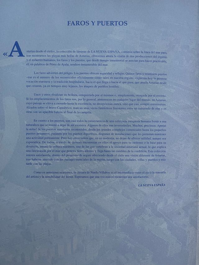 Colección Asturias desde el cielo. Faros y Puertos