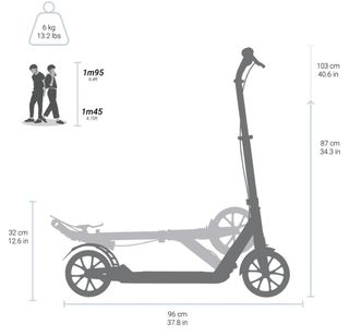 PATINETE JUNIOR/ADULTO OXELO TOWN 7 XL VERDE