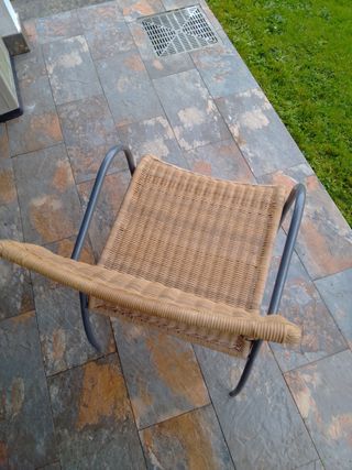 4 Sillas de mimbre para jardín