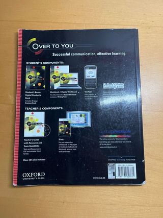 Over to you students book. 1 bachillerato.