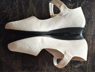 Zapatos Merceditas terciopelo blanco