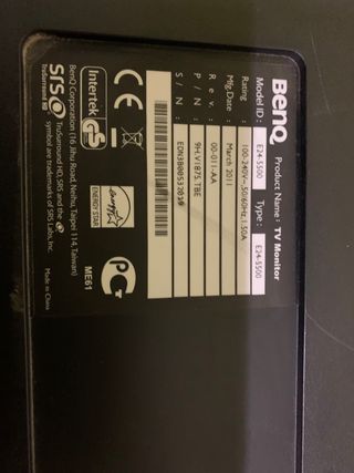 TV Monitor Benq LED 24 pulgadas Reparar