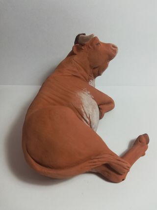 Buey 15cm barro ANIMAL BELÉN PESEBRE