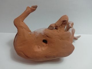 Buey 15cm barro ANIMAL BELÉN PESEBRE