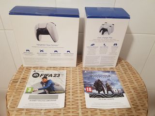 Pack mando PS5 + Cargador + 2 Juegos