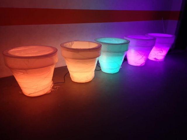 Mobiliario de exterior con iluminacion