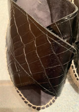 Sandalias esparto negras