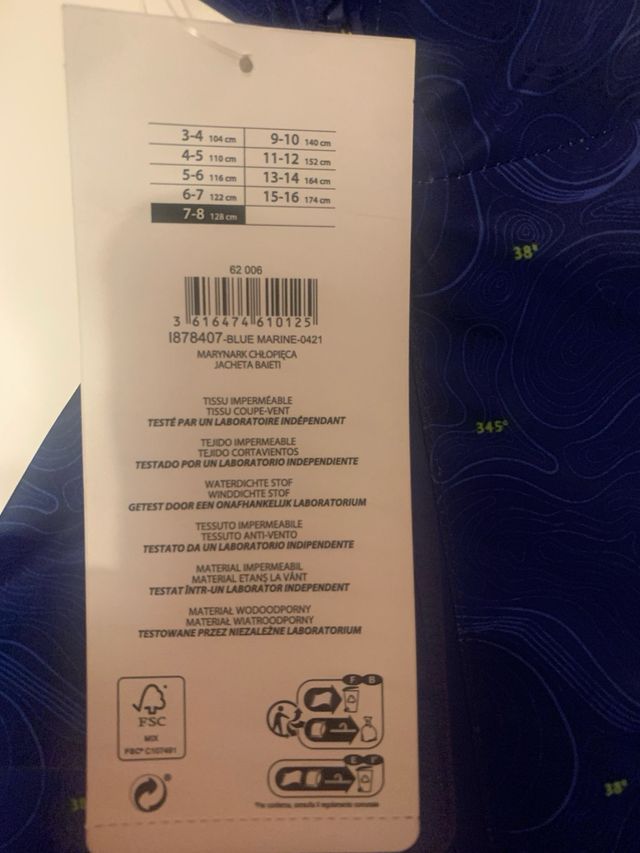 Chaqueta esquí niño T7-8 Carrefour a