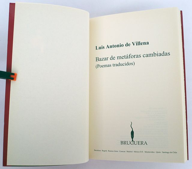 Luis Antonio de Villena, Bazar de metáforas cambi