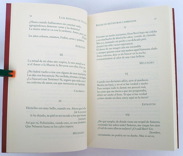 Luis Antonio de Villena, Bazar de metáforas cambi