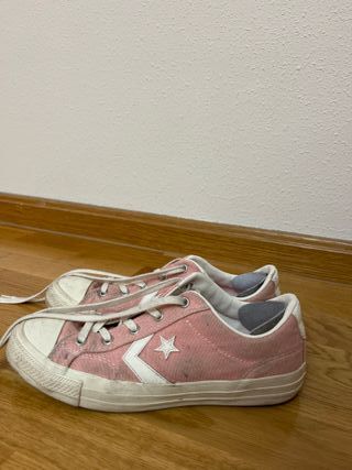 Zapatillas rosas converses