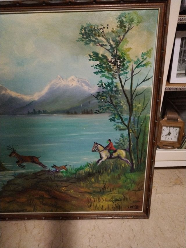 ANTIGUO CUADRO OLEO EN TELA