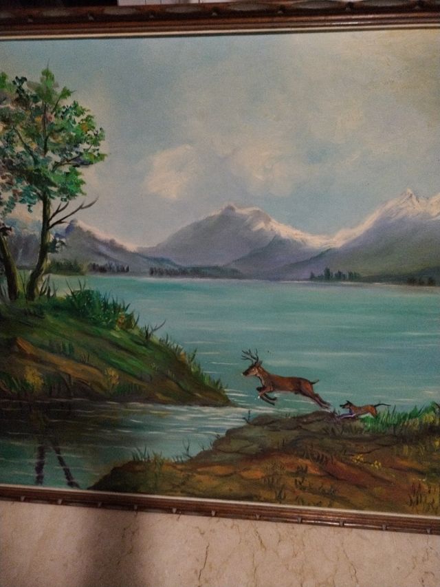 ANTIGUO CUADRO OLEO EN TELA