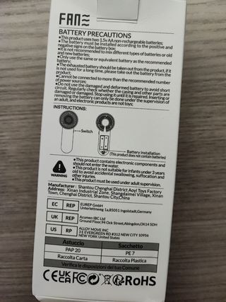 Mini ventilador portable