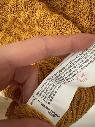 Jersey amarillo mostaza punto Mango S
