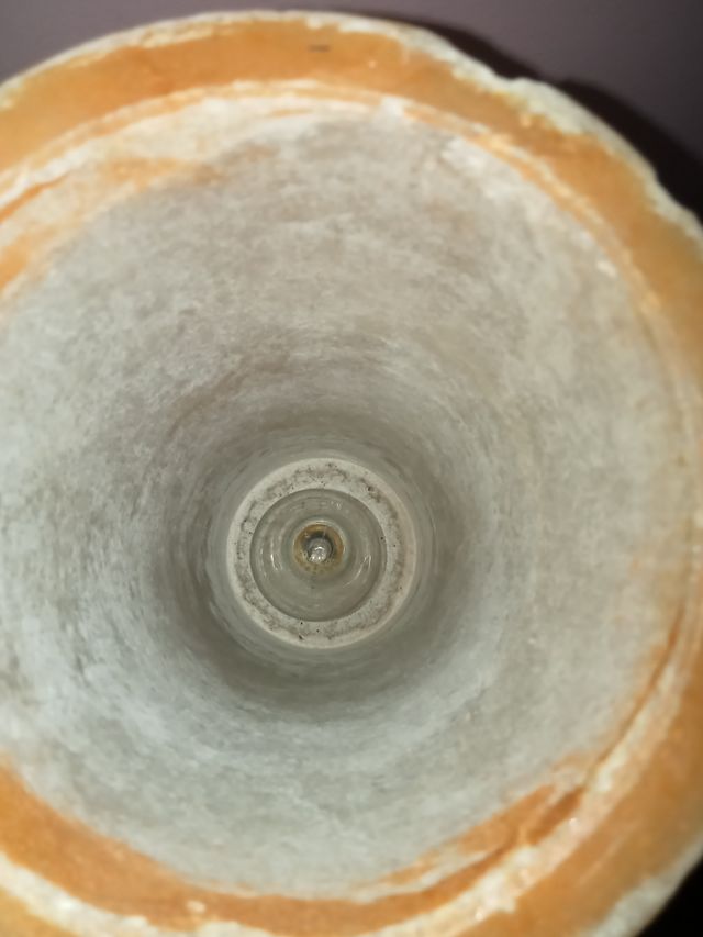 Làmpara de piedra ymármol con tallados y n 2piezas