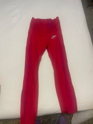 Legging malla nike rojo xs 34 mujer