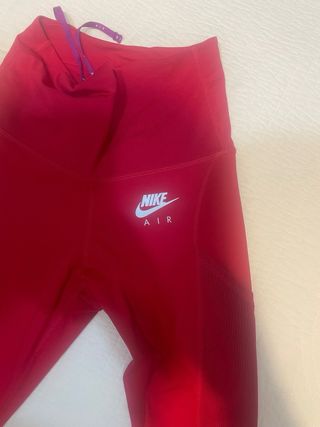 Legging malla nike rojo xs 34 mujer
