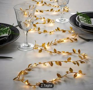 Decorazioni Natale foglie luminose