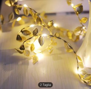 Decorazioni Natale foglie luminose