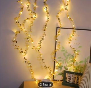 Decorazioni Natale foglie luminose