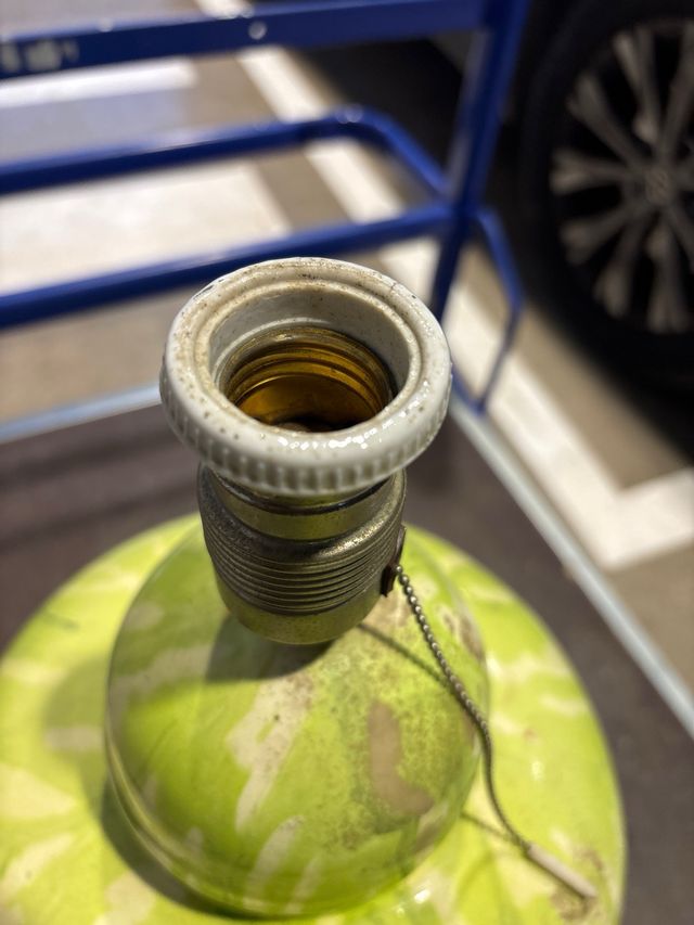 2 Pie de lámpara grande de cerámica