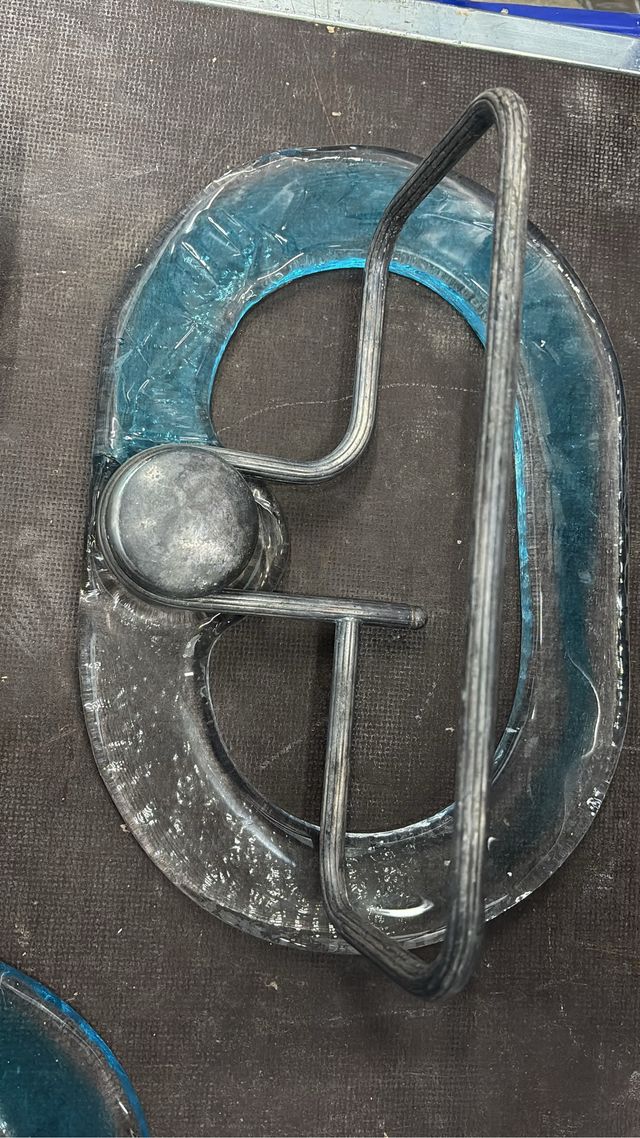 Conjunto de baño de cristal de Murano