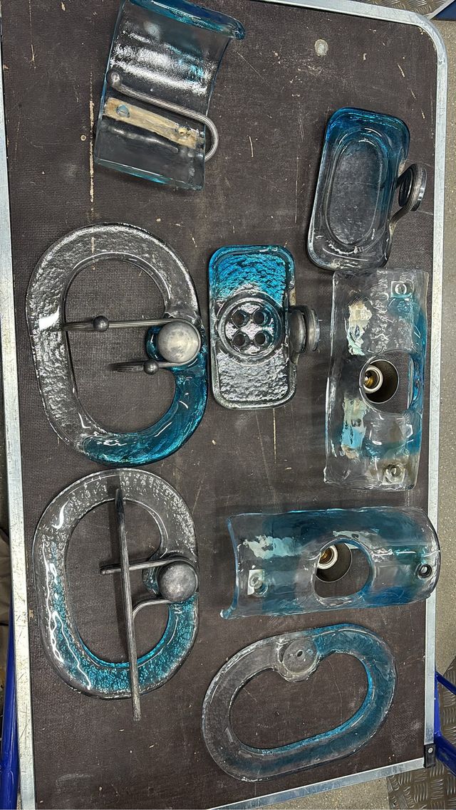 Conjunto de baño de cristal de Murano