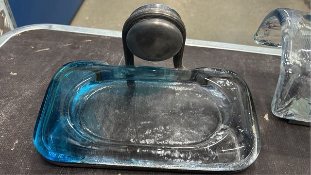 Conjunto de baño de cristal de Murano