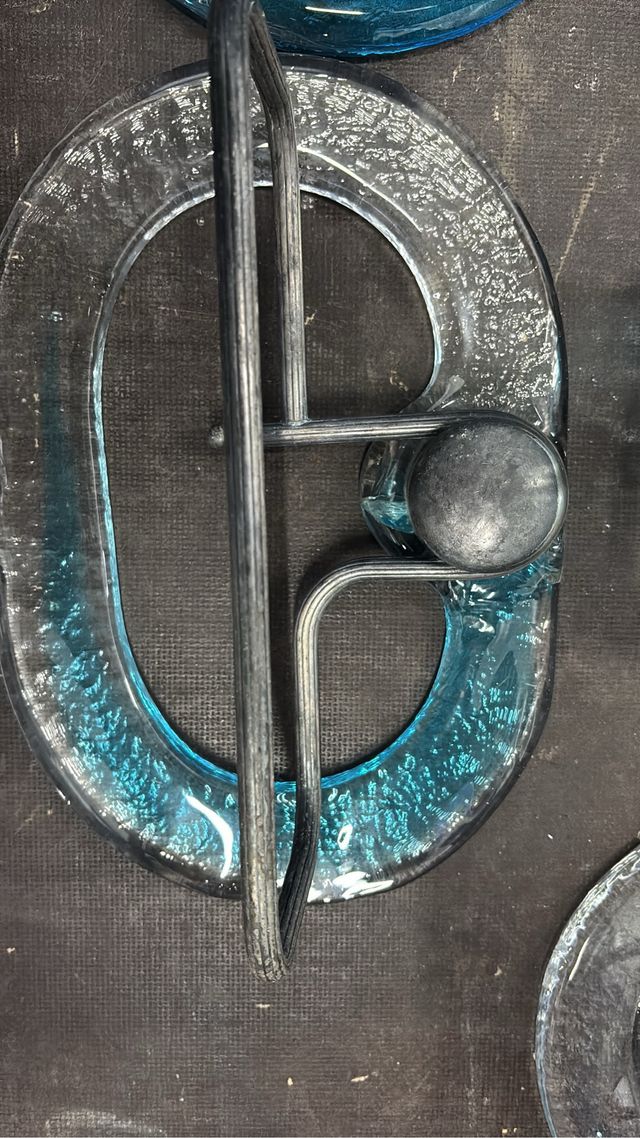 Conjunto de baño de cristal de Murano