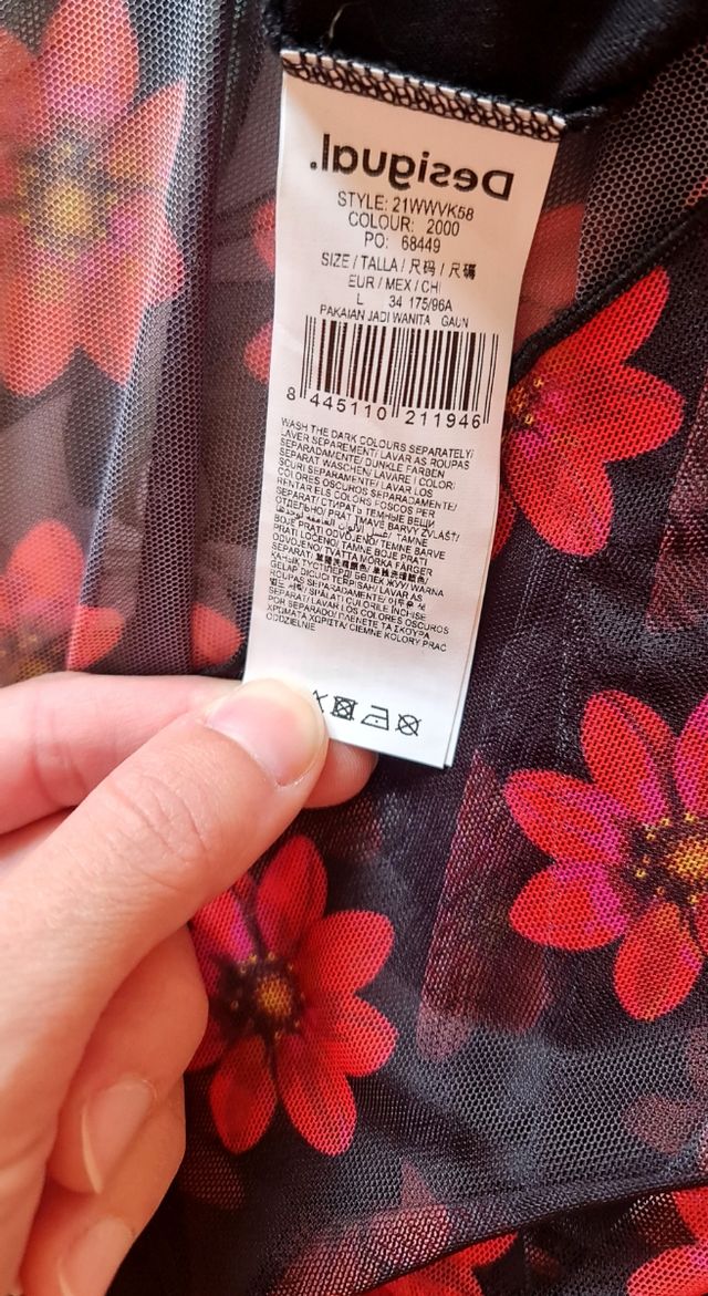 Vestido Desigual negro tul