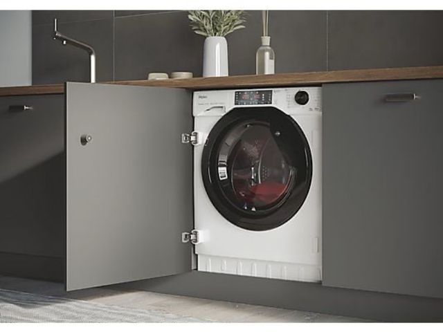 Lavadora integrable - Haier HWQ90B416FWB-S, 9kg