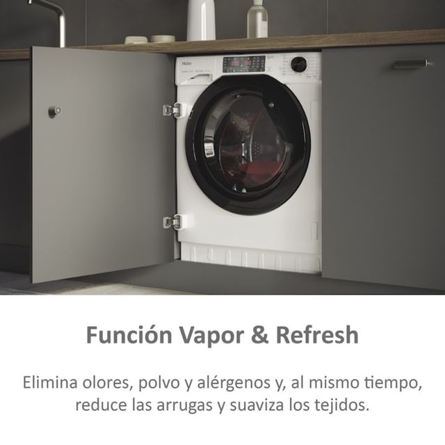 Lavadora integrable - Haier HWQ90B416FWB-S, 9kg