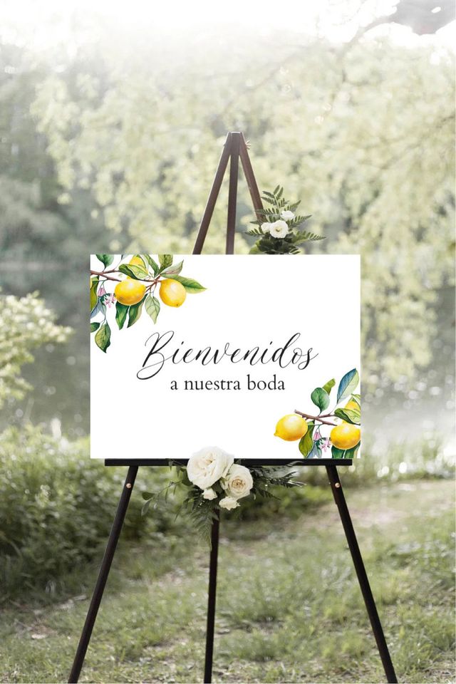 Cartel bienvenida boda